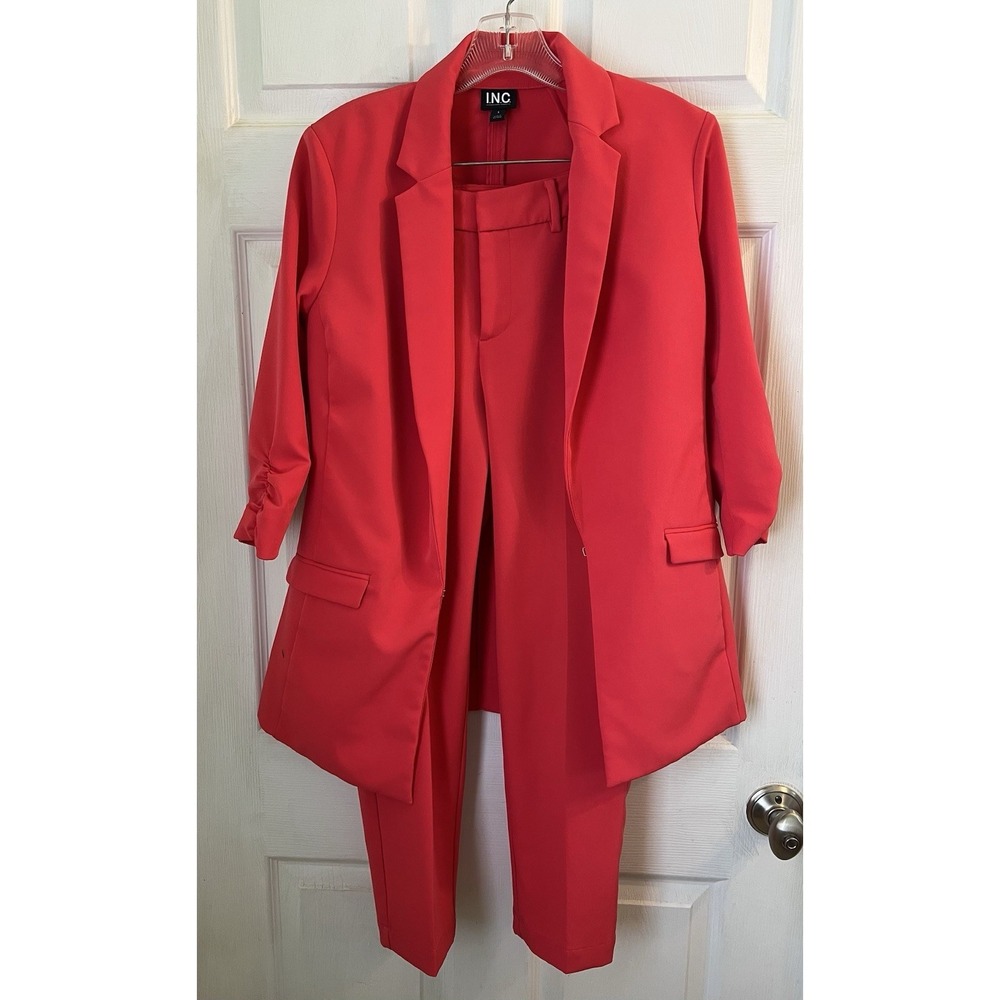 Inc International Concepts Women's Pink Pant Suit Size 8 2 Piece